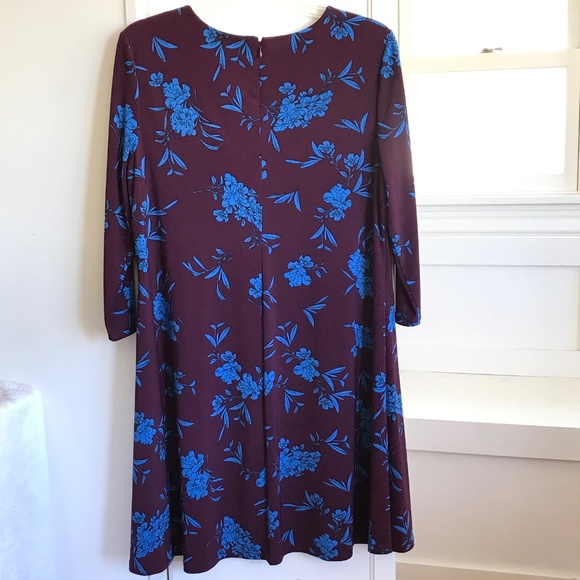 LAUREN RALPH LAUREN Floral Midi Dress 3/4 Sleeve Swing Women’s Plus Size 16 1X - Picture 6 of 16